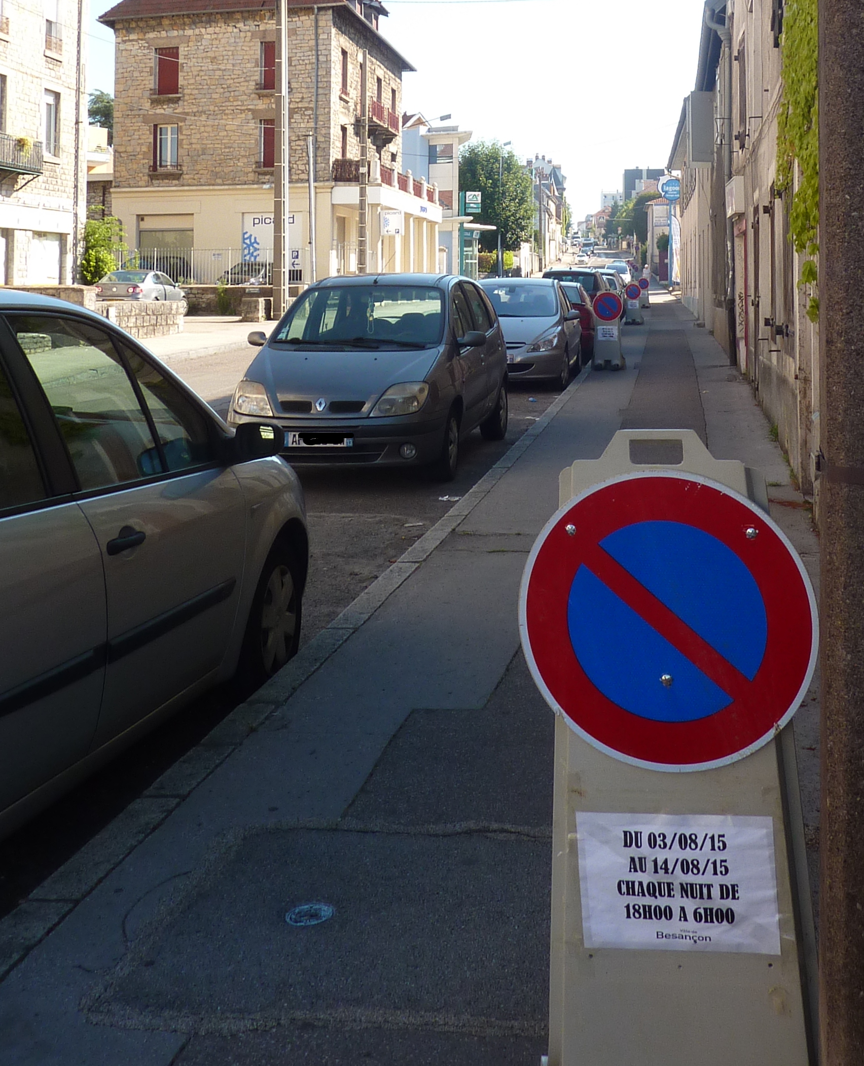 Rue de Belfort interdite la nuit en août 2015