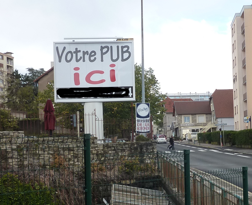 Votre pub ici ! rue Résal / Belfort