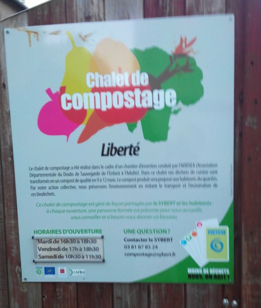 affiche du chalet de compostage