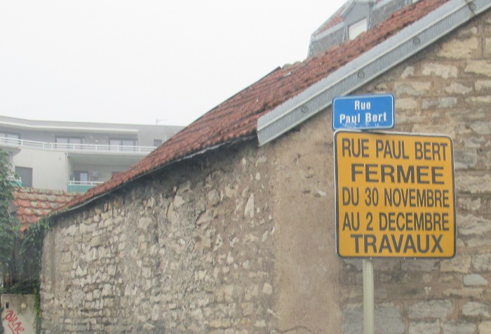 rue Paul Bert fermée