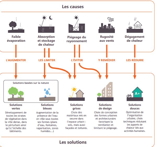 îlots de chaleur causes et solutions