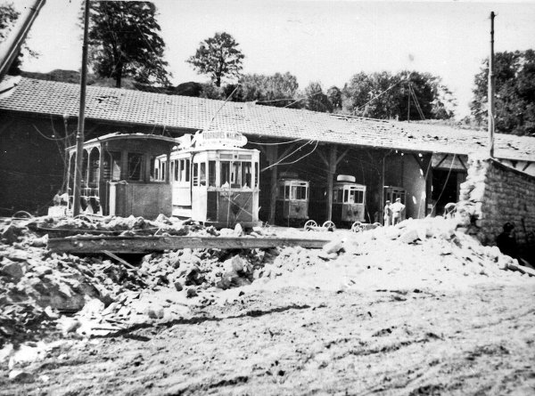 dépôt tram bombardé