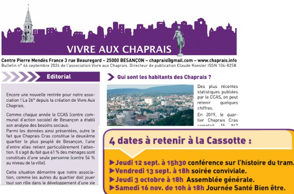 Vivre aux Chaprais n° 44 septembre 24