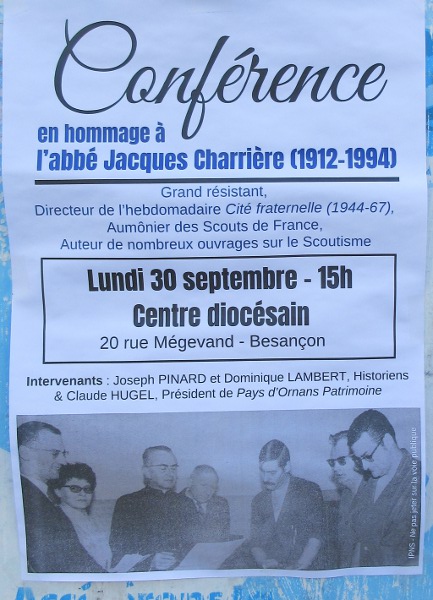 l'abbé Charrière conférence